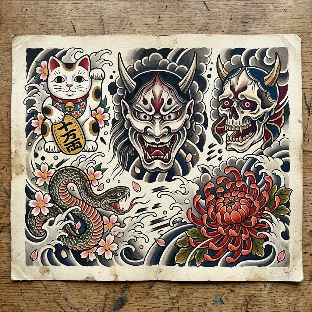Irezumi Fortunes flash sheet